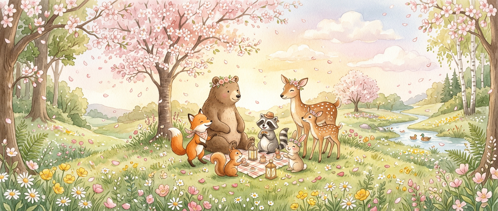 Imagen decorativa de bosque — Sección de agradecimiento