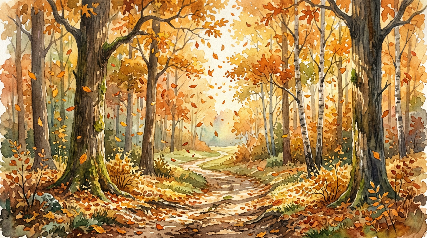 Imagen decorativa de bosque — Sección de invitación al evento